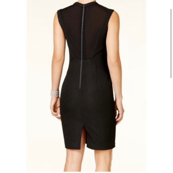 Bardot Croc Panel Dress Black - Picture 2 of 6